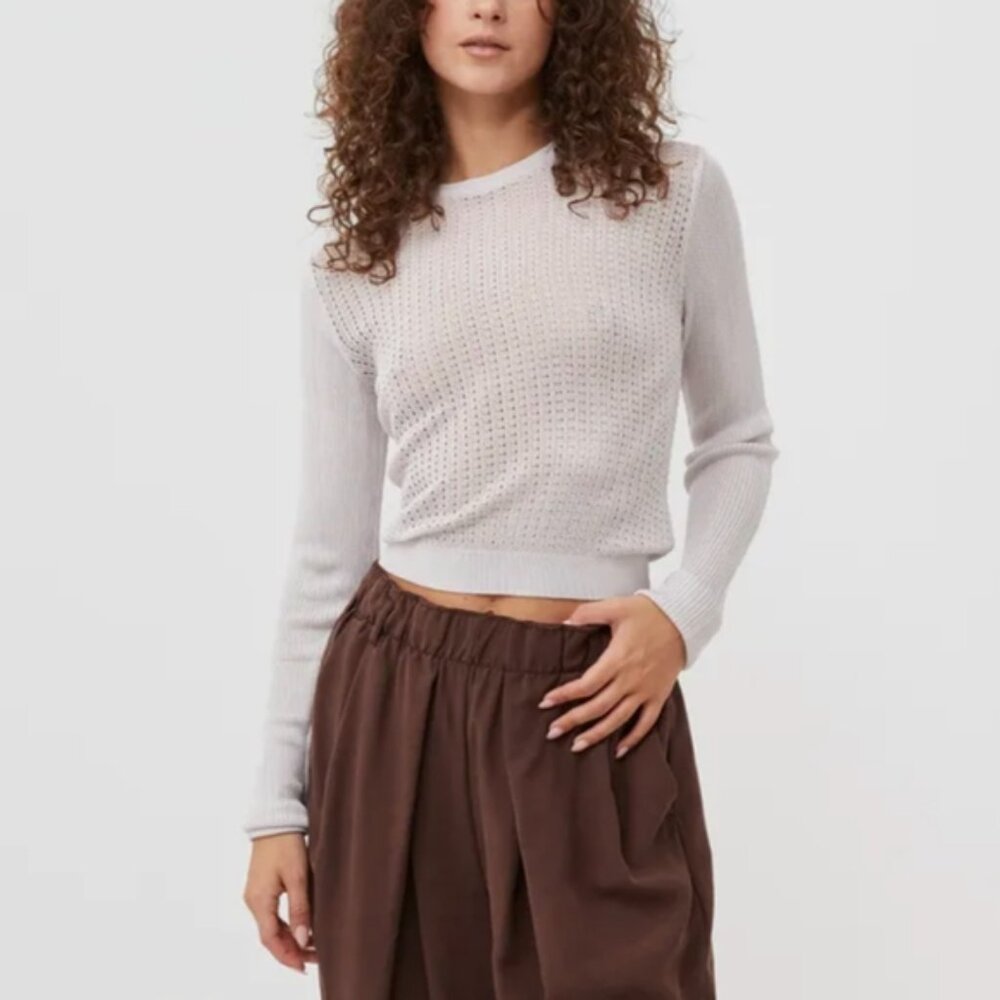 NWT Free People H2o crew pullover- color:found moon - size L - Picture 2 of 8